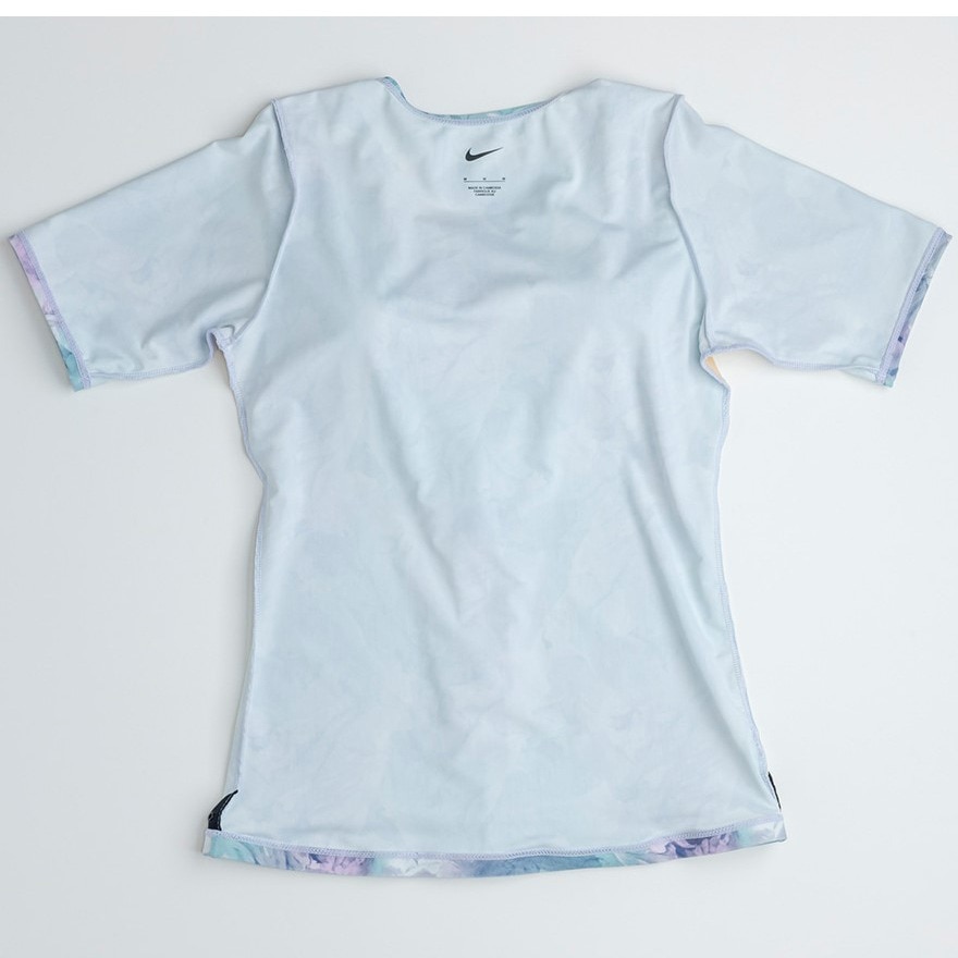 ナイキ（NIKE）（レディース）フィットネス水着 レディース 水泳 総柄ジップ付き半袖セパレーツ 2993131-018