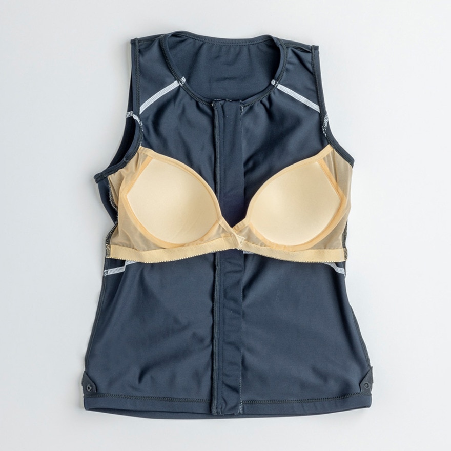 ナイキ（NIKE）（レディース）フィットネス水着 レディース 水泳 SU25 クロップドジップ付き袖なしセパレーツ 2993137-009