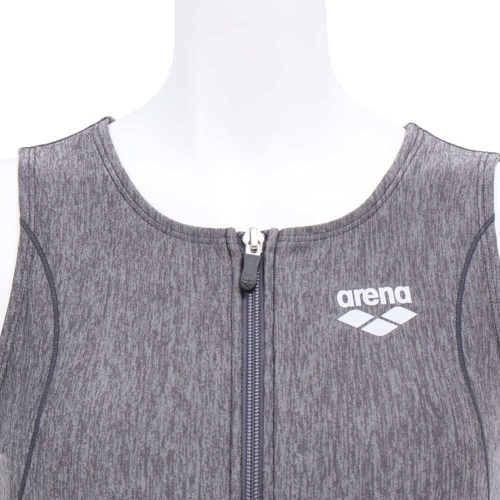 アリーナ（ARENA）（レディース）水着 フィットネスセパレーツ すらっとセパ  グレー 黒 M-LLサイズ AS5SWF41L GYBK 水泳 差し込みパッド ミドルレッグ