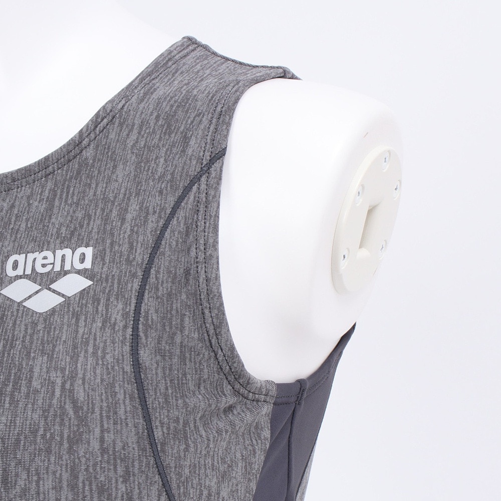 アリーナ（ARENA）（レディース）水着 フィットネスセパレーツ すらっとセパ  グレー 黒 M-LLサイズ AS5SWF41L GYBK 水泳 差し込みパッド ミドルレッグ