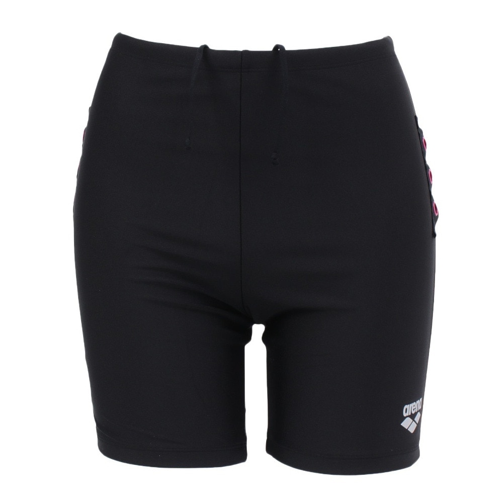 アリーナ（ARENA）（レディース）水着 フィットネスセパレーツ すらっとセパ  グレー 黒 M-LLサイズ AS5SWF41L GYBK 水泳 差し込みパッド ミドルレッグ