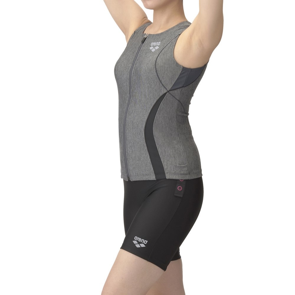アリーナ（ARENA）（レディース）フィットネス水着 レディース 水泳 フィットネス セパレーツ 大きめサイズ AS5SWF42L GYBK