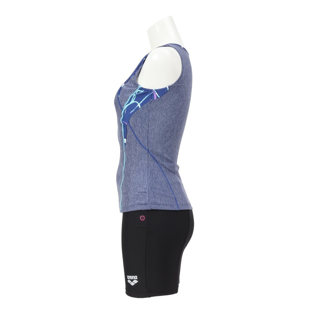 アリーナ（ARENA）（レディース）フィットネス水着 水泳 すらっとセパ フィットネスセパレーツ AS5SWF46L BLBK 青