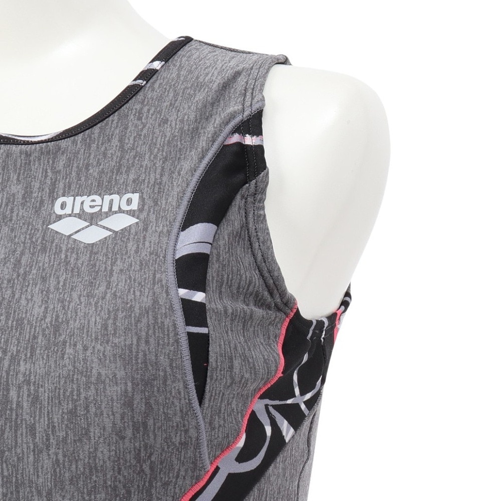 アリーナ（ARENA）（レディース）フィットネス水着 水泳 すらっとセパ フィットネスセパレーツ AS5SWF46L GYBK グレー