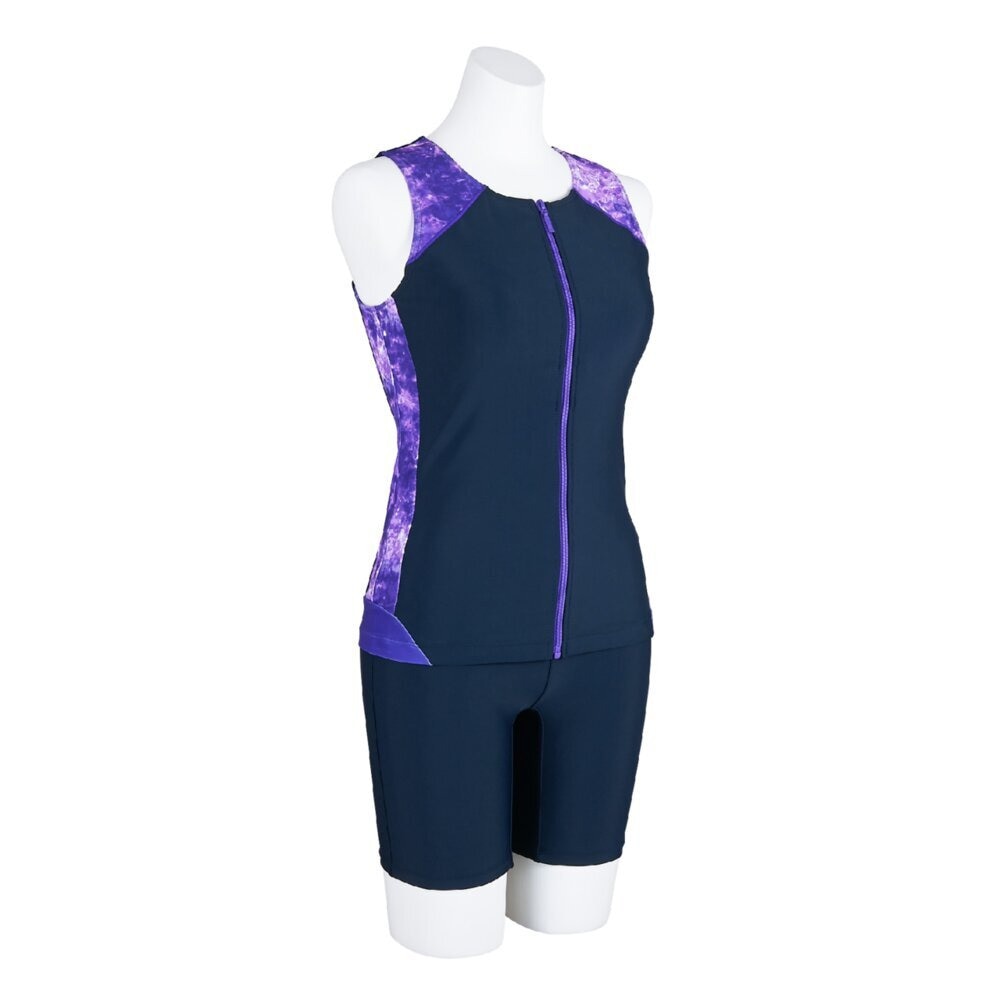 ミズノ（MIZUNO）（レディース）フィットネス水着 レディース 水泳 アクアフィットネス用セパレーツ ボタン付 N2JGC34586