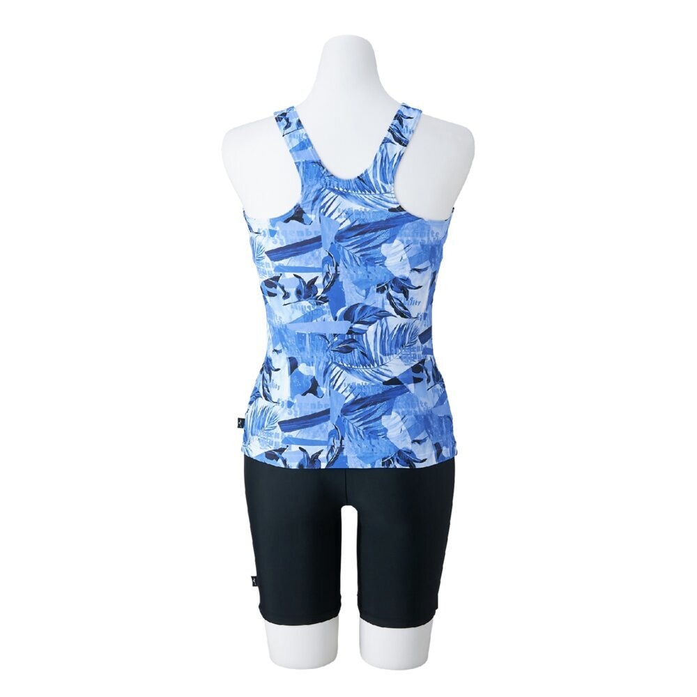 ミズノ（MIZUNO）（レディース）フィットネス水着 レディース 水泳 アクアフィットネス用セパレーツ ボタン付 N2JGC34625 カップ袋 取り外し可 