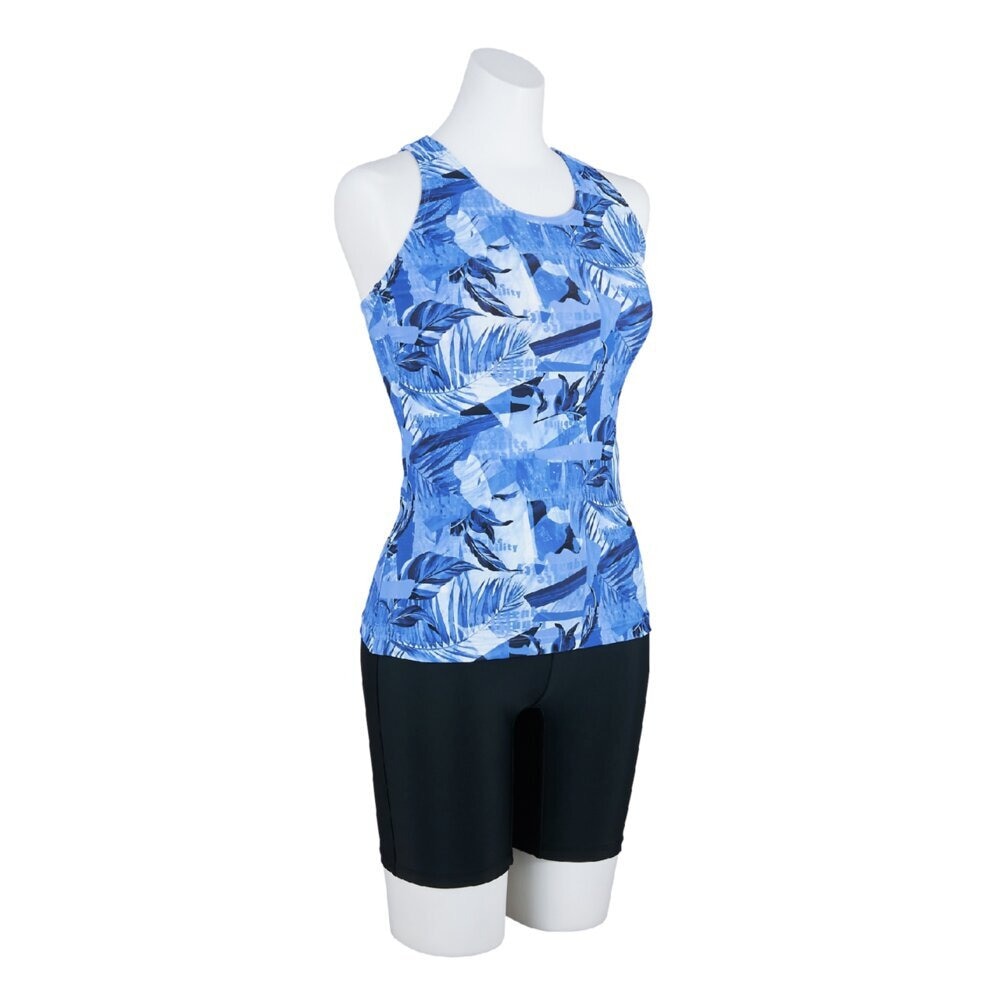 ミズノ（MIZUNO）（レディース）フィットネス水着 レディース 水泳 アクアフィットネス用セパレーツ ボタン付 N2JGC34625 カップ袋 取り外し可 