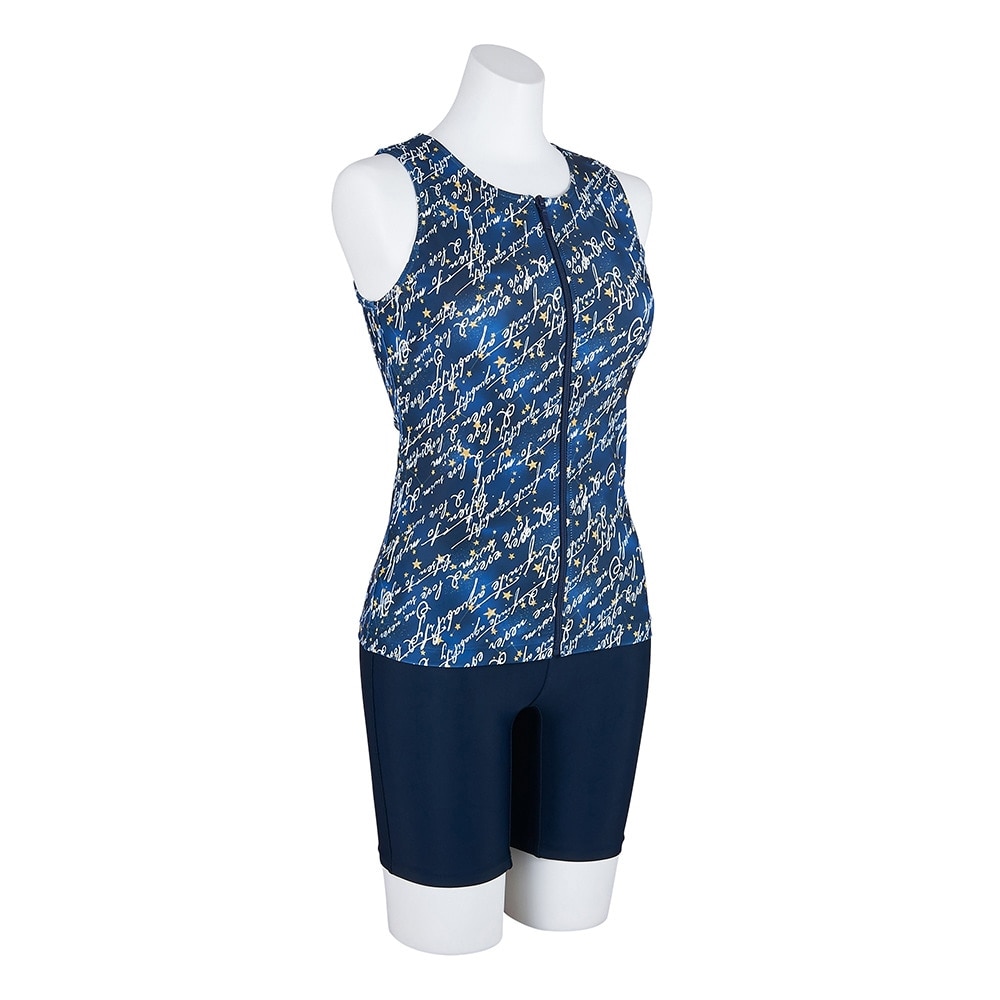ミズノ（MIZUNO）（レディース）フィットネス水着 レディース 水泳 アクアフィットネス用セパレーツ ボタン付 N2JGC84314