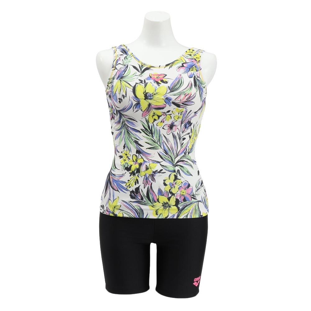 アリーナ（ARENA）（レディース）フィットネス水着 レディース 水泳 フィットネスセパレーツ AS5SWF53L WHBK