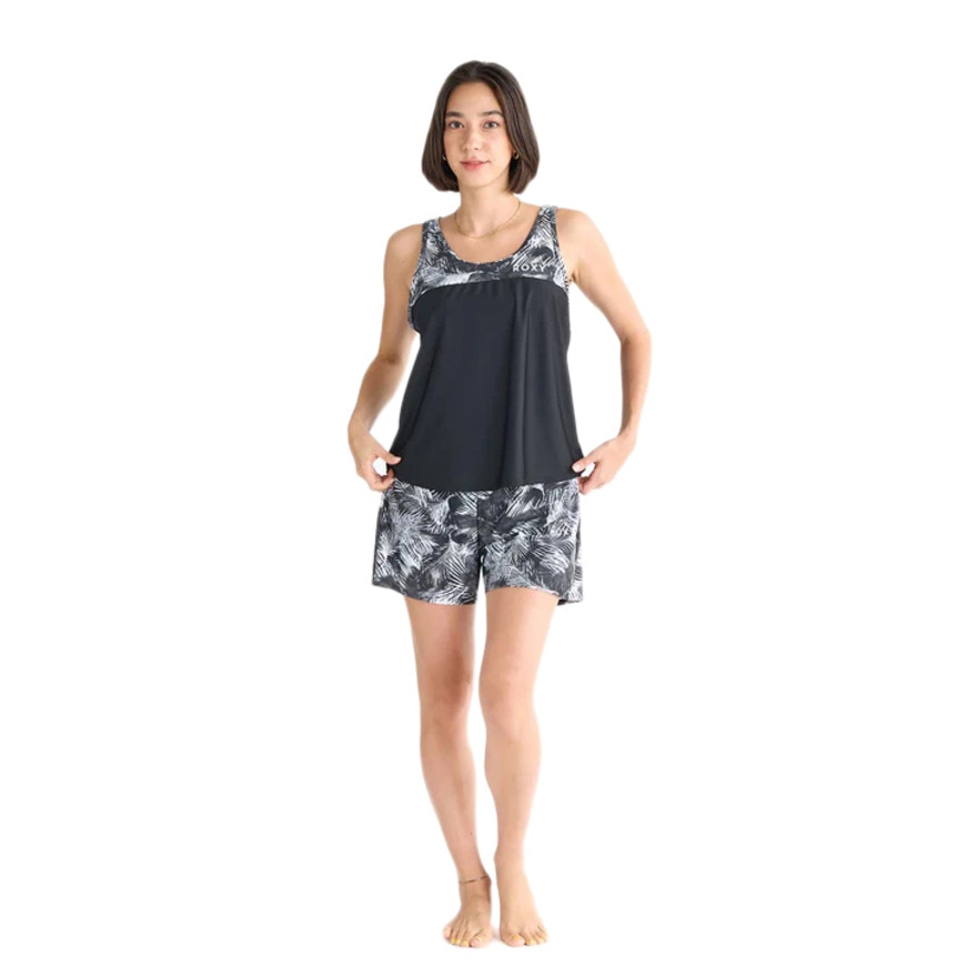 ロキシー（ROXY）（レディース）フィットネス水着 レディース 水泳 SPLASH YOUR WAY 2点セット 黒 25SPRSW251503BLK 水泳 スイミング スイムウェア 