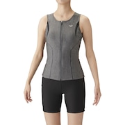 (レディース)フィットネス水着 レディース 水泳 大きめカラースナップ付きセパレーツ LAR-3241W