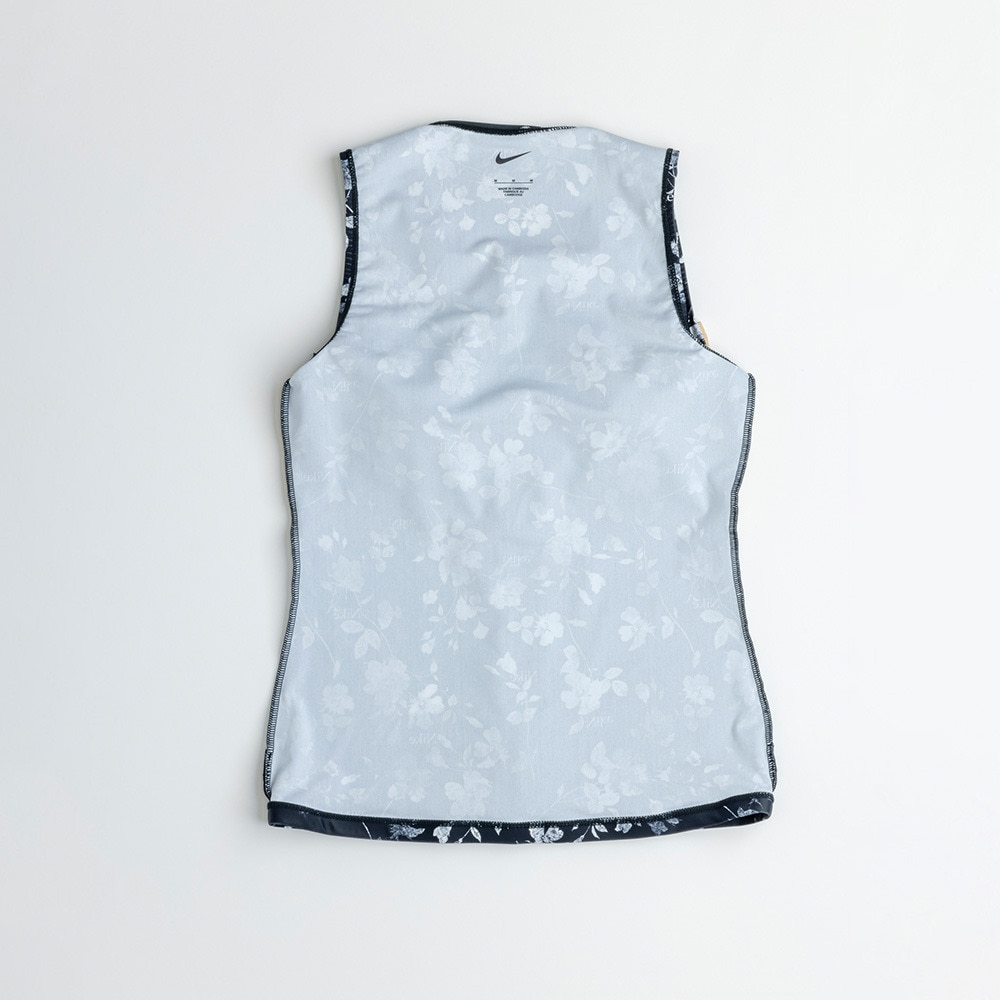 ナイキ（NIKE）（レディース）フィットネス水着 水泳 総柄ジップ付きセパレーツ 上下セット 黒 M-3Lサイズ 2993148-009