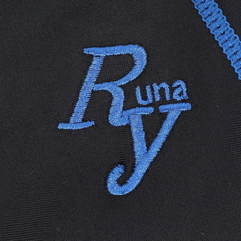 リュウナ（Ryuna）（レディース）フィットネス水着 レディース 水泳 ロゴ柄 ノースリーブ 青 ブルー 3L-5L NB2513RBL セパレートタイプ めくれ防止スナップ