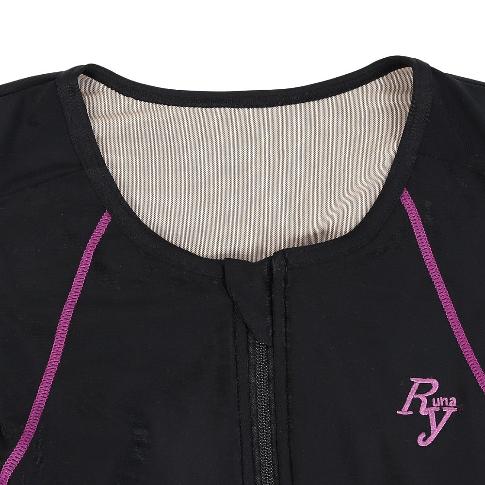 リュウナ（Ryuna）（レディース）フィットネス水着 レディース 水泳 ロゴ柄 ノースリーブ ピンク3L-5L NB2513RPK セパレートタイプ めくれ防止スナップ
