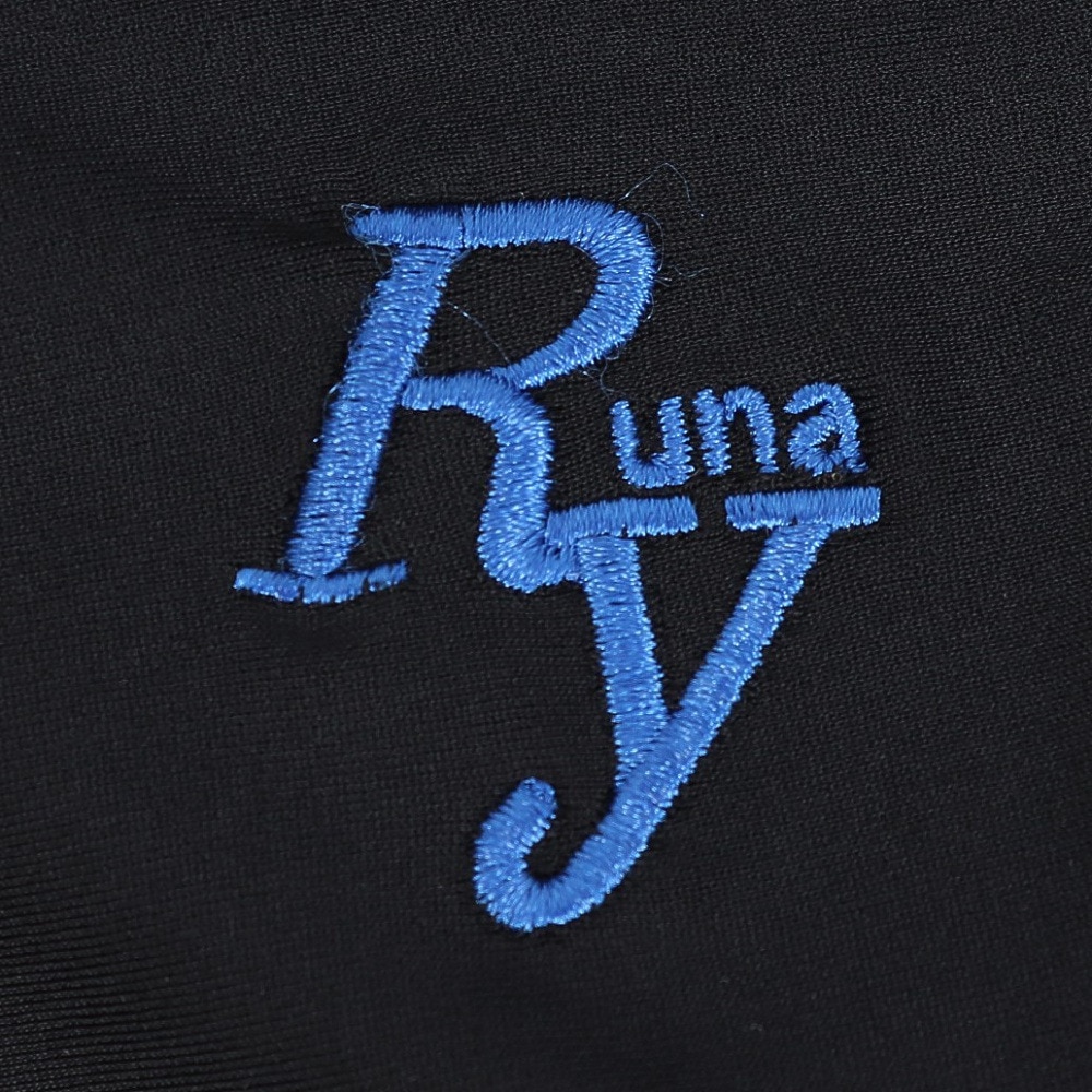 リュウナ（Ryuna）（レディース）フィットネス水着 レディース サイドロゴ柄 半袖 ブルー 青 3L-5L NB2514RBL めくれ防止スナップ セパレート エクササイズ