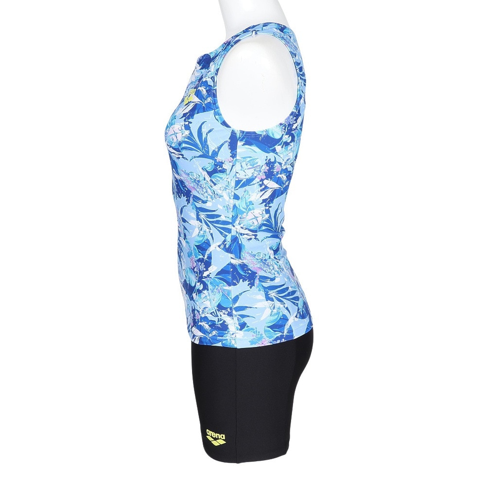 アリーナ（ARENA）（レディース）フィットネス水着 水泳 フィットネスセパレート 上下セット カバーバック AS5FWF53L BLBK