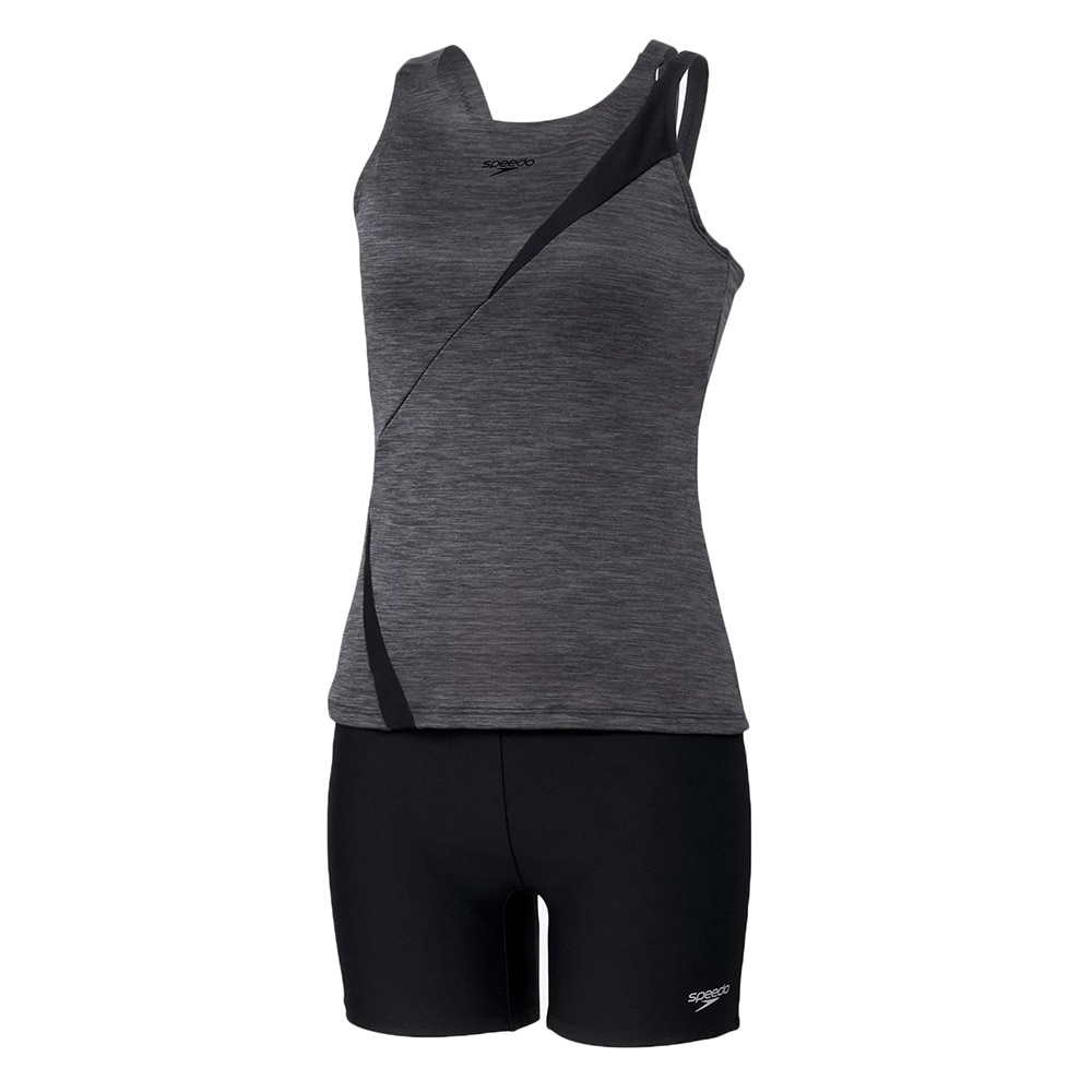 スピード（SPEEDO）（レディース）フィットネス水着 レディース 水泳 ディアゴナプロセパレーツ 黒 M-3Lサイズ SFW22560 KX セパレート 上下セット