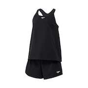 (レディース)フィットネス水着 レディース 水泳 エアパII 上下セット 黒 S-LLサイズ SFW22562 K セパレート水着 2分丈