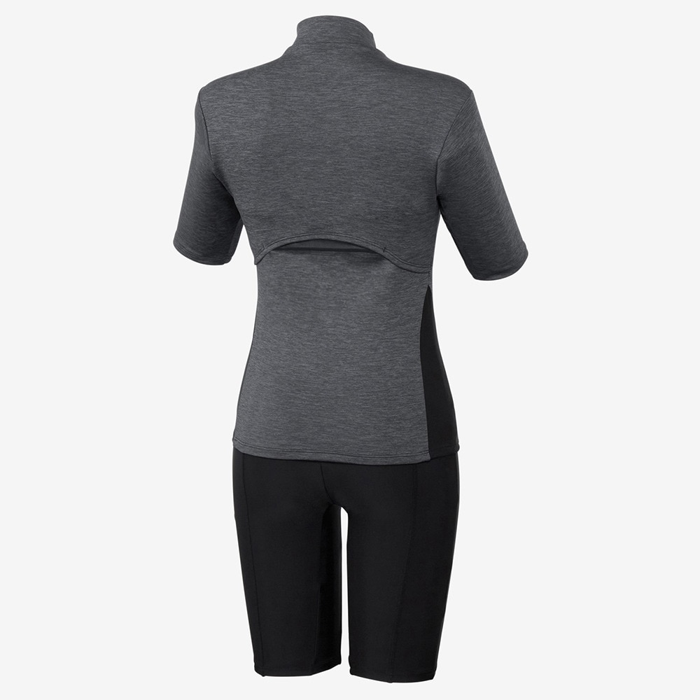 スピード（SPEEDO）（レディース）フィットネス水着 レディース 水泳 ショートスリーブウェイビーセパ SFW32565 KX 半袖 セパレート 上下セット
