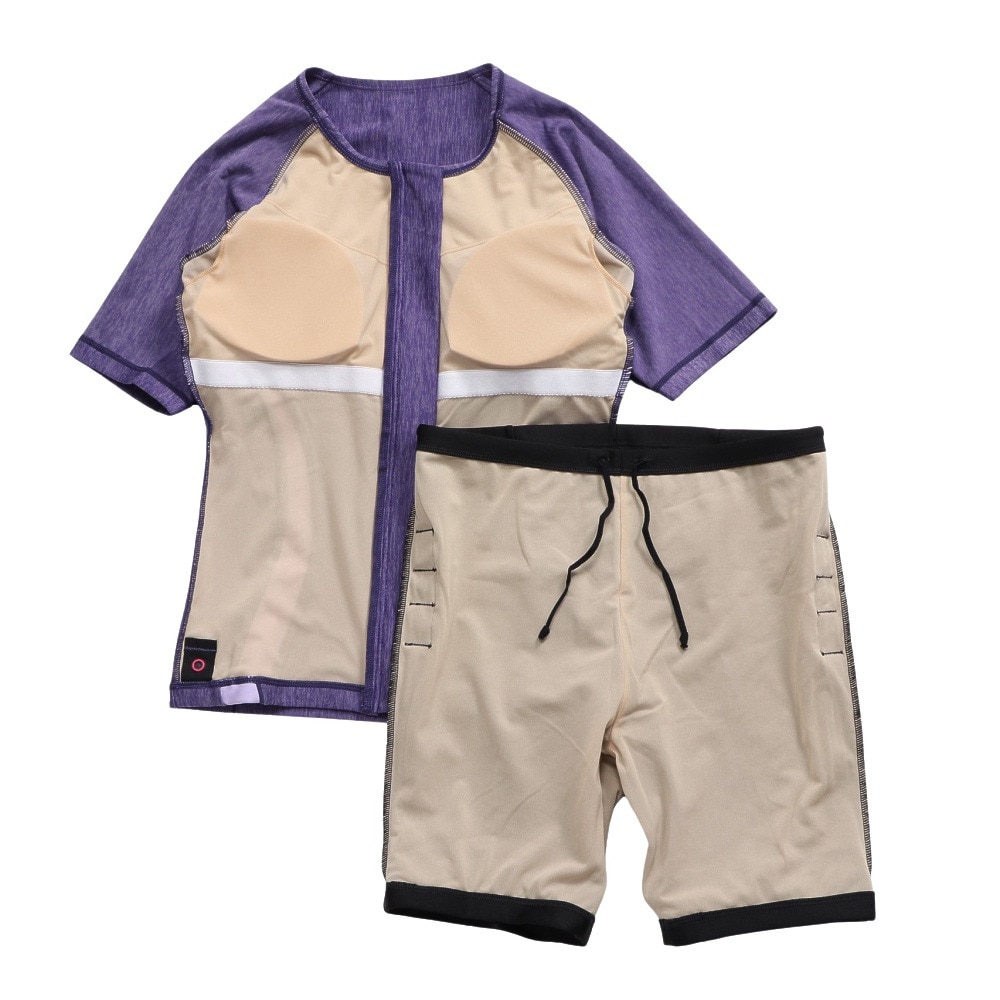 アリーナ(ARENA)水着 レディース フィットネスセパレート 上下セット カバーバック 紫×黒 M-LLサイズ AS5SWF… アリーナ（ARENA）（レディース）水着 レディース フィットネス