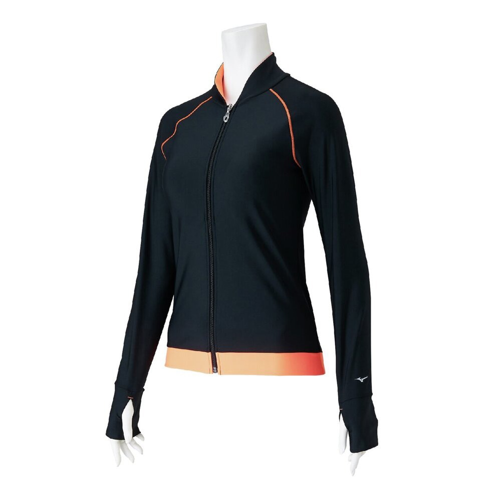 ミズノ（MIZUNO）（レディース）水着 レディース 水泳 FWラッシュガード ベージュ×ブラック S-LLサイズ N2JAA83095 フィットネス水着 運動