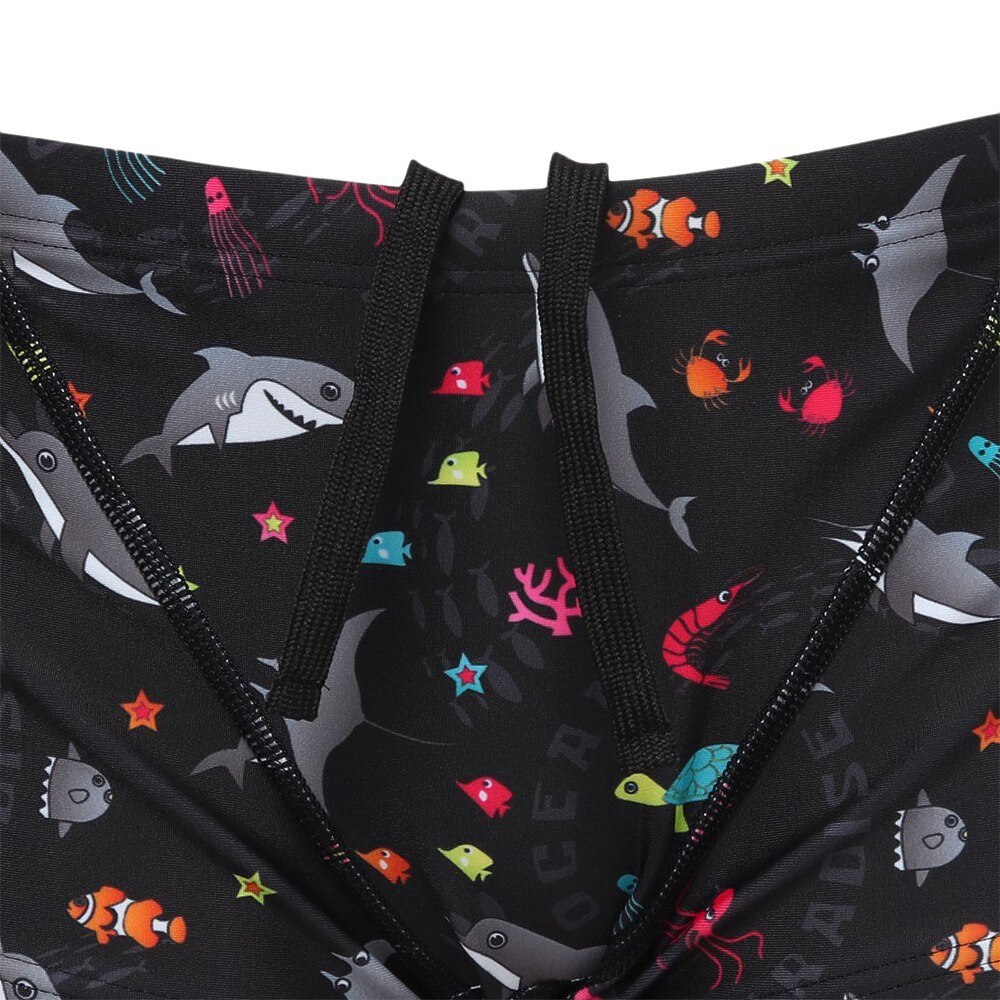 RA（RA）（キッズ）水着 ジュニア 男子 水泳 ショートボクサー SEA WORL RA123-BSEAWJR BK