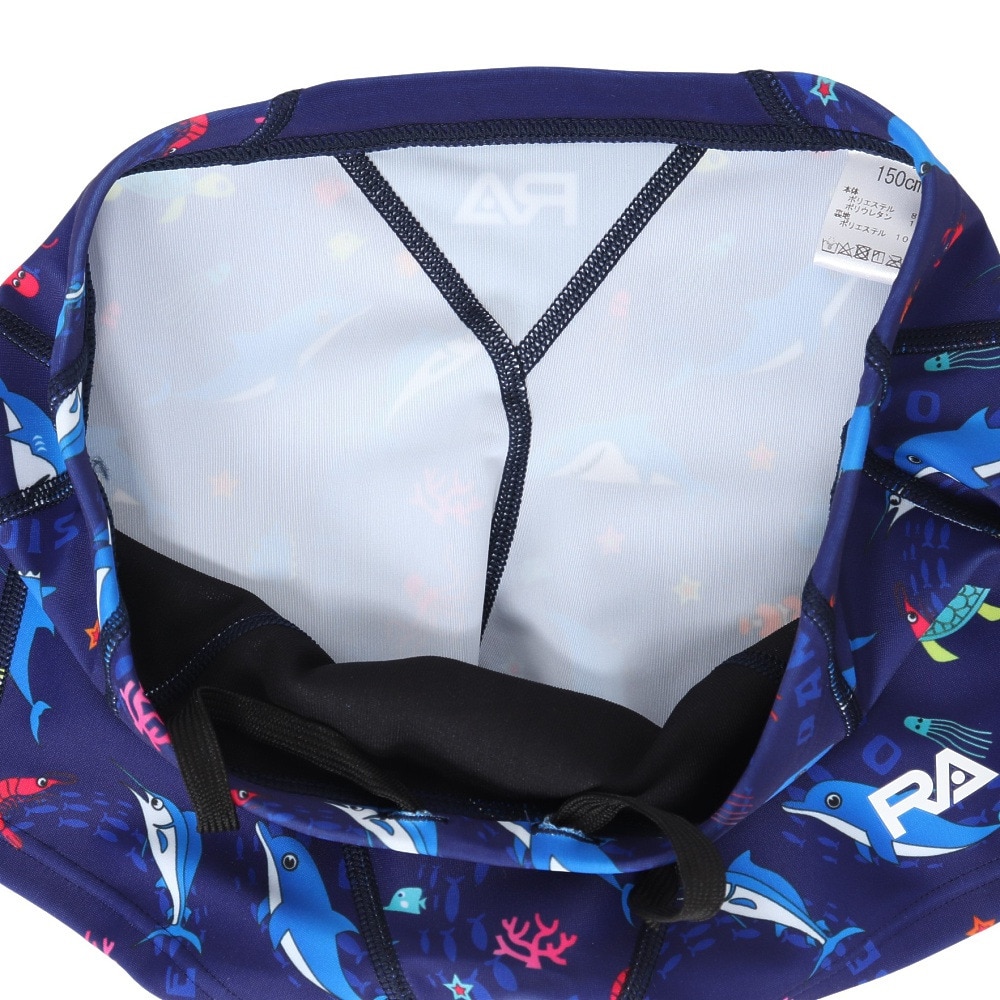 RA（RA）（キッズ）水着 ジュニア 男子 水泳 ショートボクサー SEA WORL RA123-BSEAWJR NV