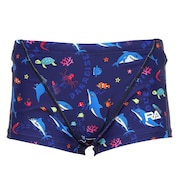 (キッズ)水着 ジュニア 男子 水泳 ショートボクサー SEA WORL RA123-BSEAWJR NV