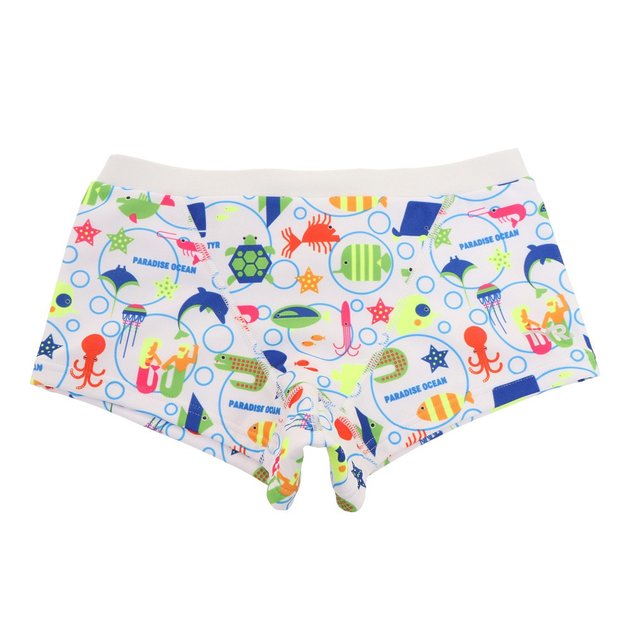 競泳水着 ジュニア 男子 水泳 ショートボクサー カラフル かわいい Rt Ocean Bocenjr112 Wh ティア ヴィクトリア