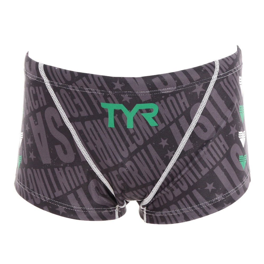 ティア（TYR）（キッズ）競泳水着 ジュニア 男子 水泳 ANYTIME CHEVRON LOW-RISE BOXER BCHEVJR-18M BKGN