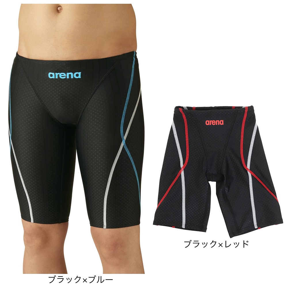 アリーナ（ARENA）（キッズ）競泳水着 ジュニア 男子 水泳 アクアレーシング ハーフスパッツ FINA承認 ARN-2052MJ BKBW