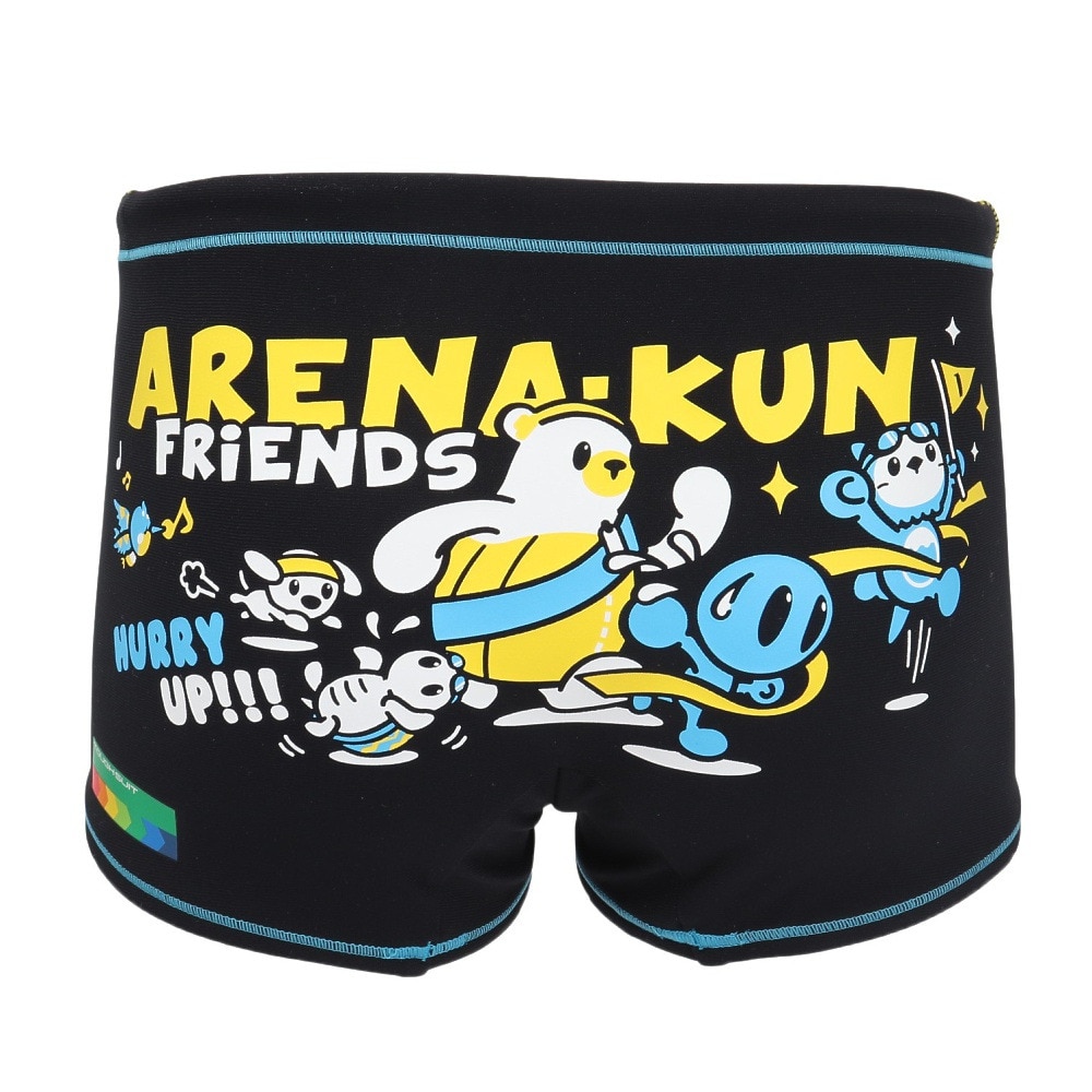 アリーナ（ARENA）（キッズ）競泳水着 ジュニア 男子 水泳 トレーニングスパッツ AS5SWM02B BK01