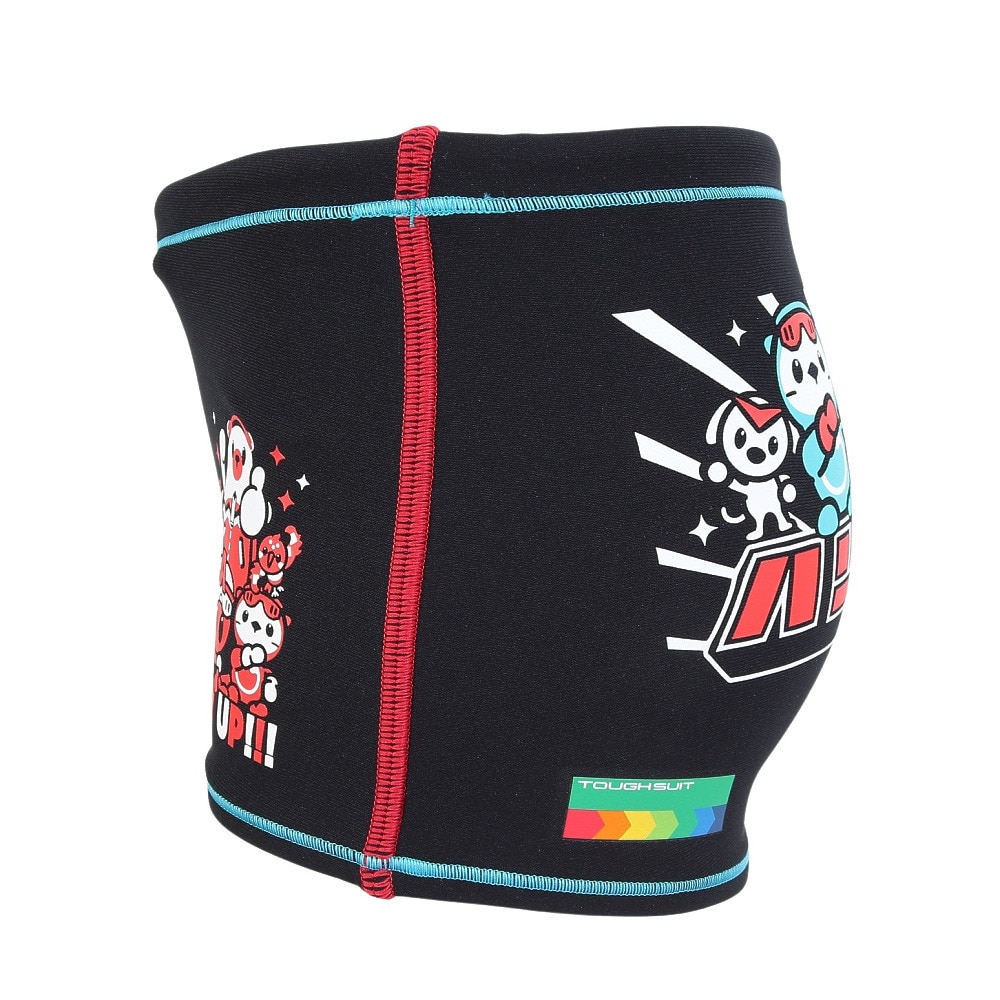 アリーナ（ARENA）（キッズ）競泳水着 ジュニア 男子 水泳 タフスーツ トレーニングスパッツ ショートレッグ 黒 130-140サイズ AS5FWM01B BK01 アリーナくん
