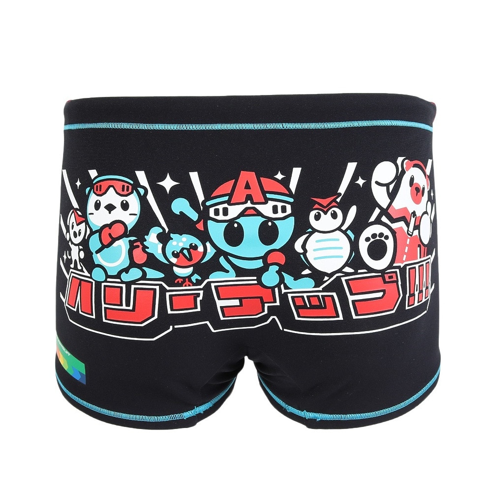 アリーナ（ARENA）（キッズ）競泳水着 ジュニア 男子 水泳 タフスーツ トレーニングスパッツ ショートレッグ 黒 130-140サイズ AS5FWM01B BK01 アリーナくん