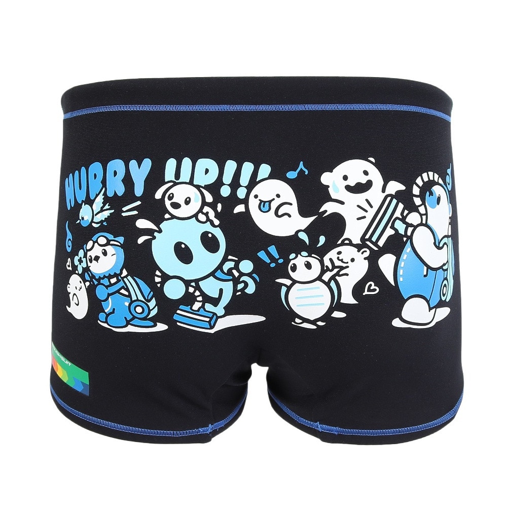 アリーナ（ARENA）（キッズ）競泳水着 ジュニア 男子 水泳 タフスーツ トレーニングスパッツ ショートレッグ 黒 130-140サイズ AS5FWM01B BK04 アリーナくん