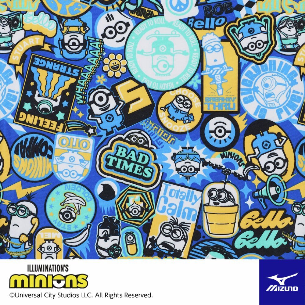 ミズノ（MIZUNO）（キッズ）競泳水着  ジュニア  男子  水泳  ミニオンショートスパッツ  青 120-140センチ N2MBC49527 運動 スポーツ