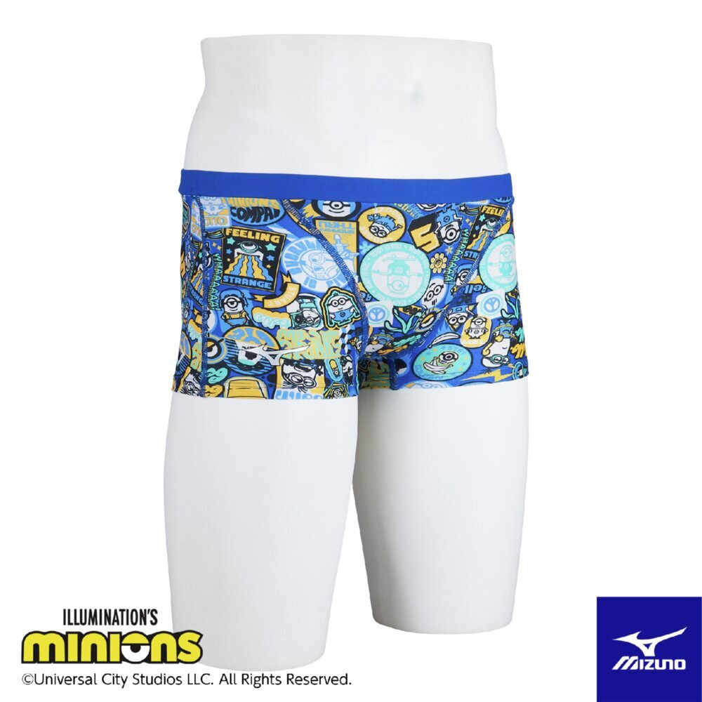 ミズノ（MIZUNO）（キッズ）競泳水着  ジュニア  男子  水泳  ミニオンショートスパッツ  青 120-140センチ N2MBC49527 運動 スポーツ