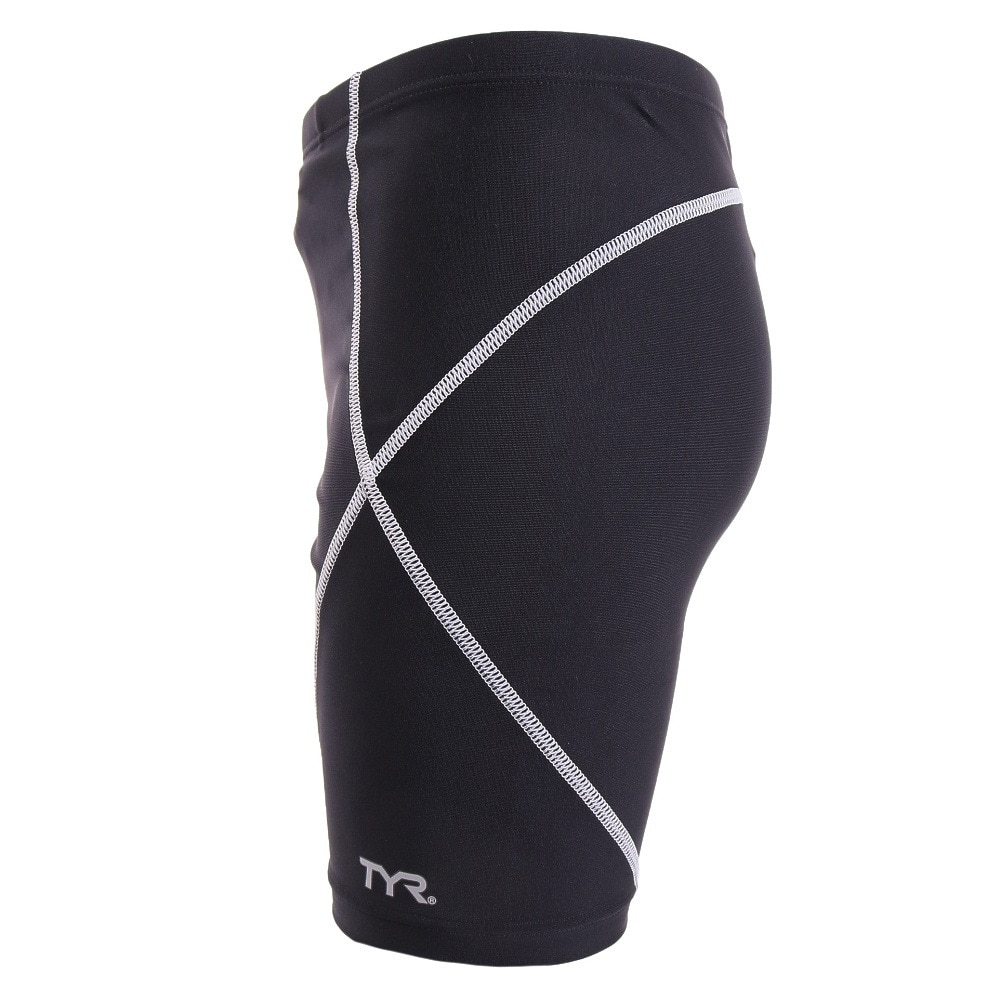 ティア（TYR）（キッズ）スクール水着 ジュニア 男子 男の子 ボーイズミドルボクサー JSCHSTCHMID122X BLKWHT 撥水 UVカット UPF50+ 130-170センチ