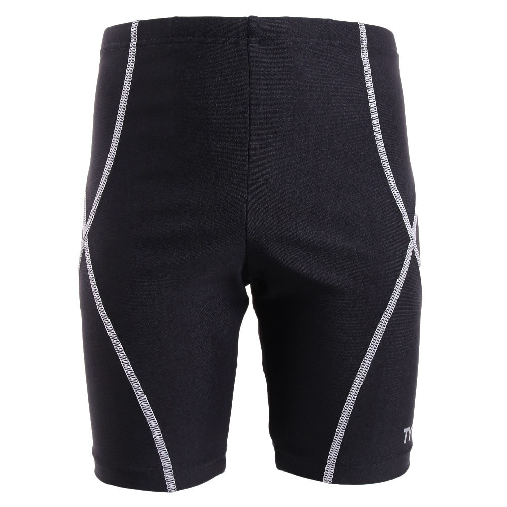 ティア（TYR）（キッズ）スクール水着 ジュニア 男子 男の子 ボーイズミドルボクサー JSCHSTCHMID122X BLKWHT 撥水 UVカット UPF50+ 130-170センチ