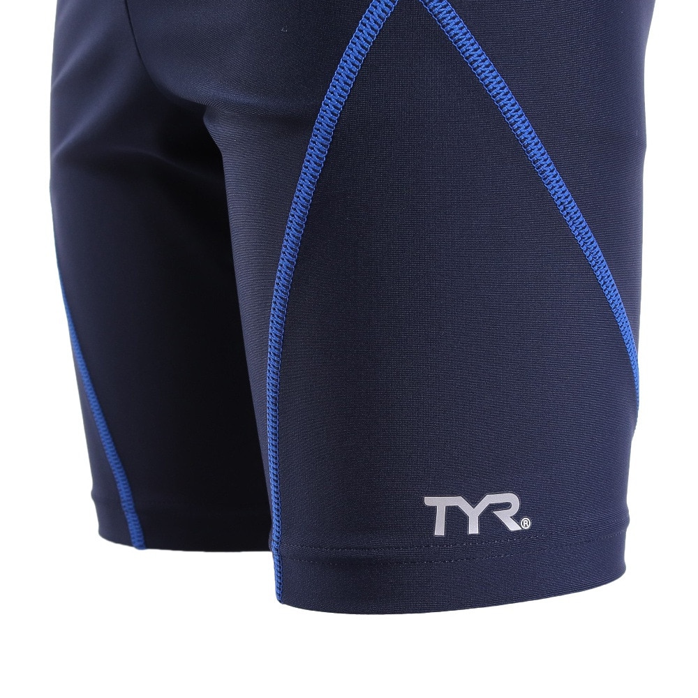 ティア（TYR）（キッズ）スクール水着 ジュニア 男子 男の子 ボーイズミドルボクサー JSCHSTCHMID122X NVYBLU 撥水 UVカット UPF50+
