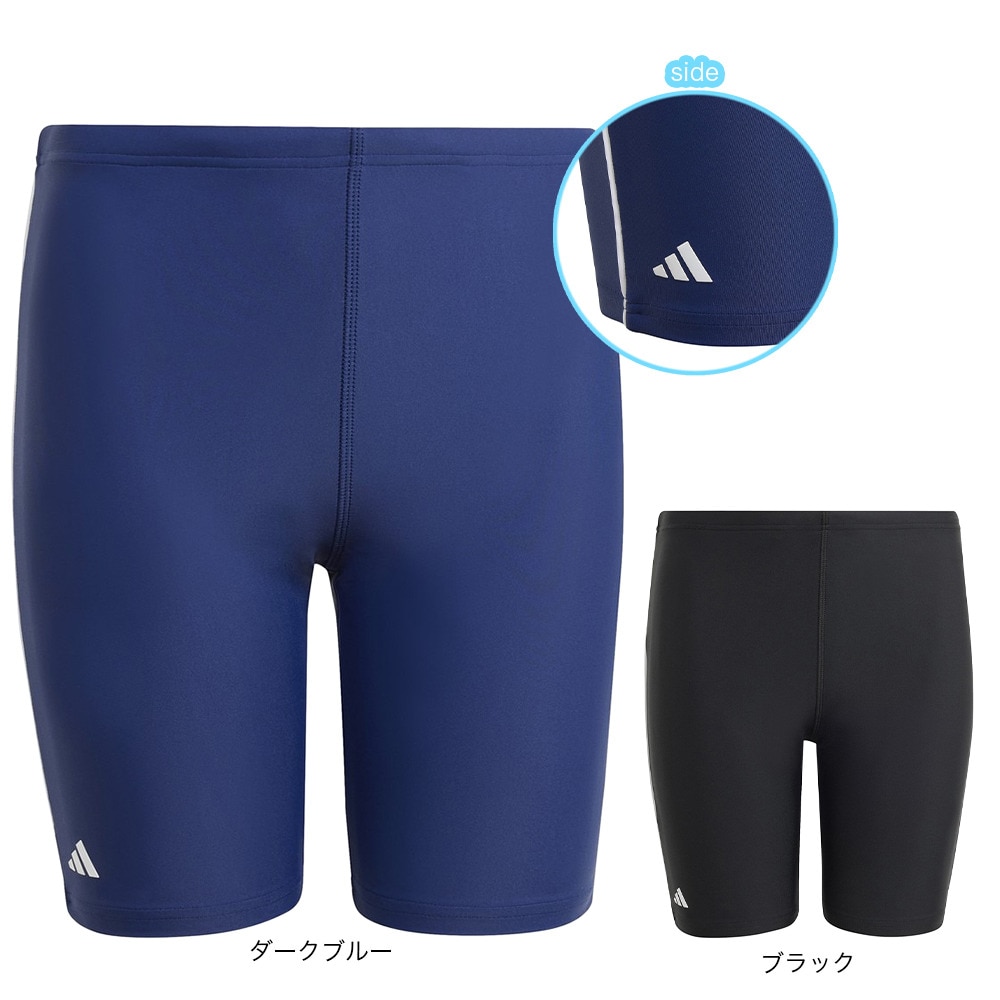 アディダス（adidas）（キッズ）スクール水着 ジュニア 男子 水泳 キッズ パフォーマンス ロゴ スイミング ハーフスパッツ KMR18-IQ3938
