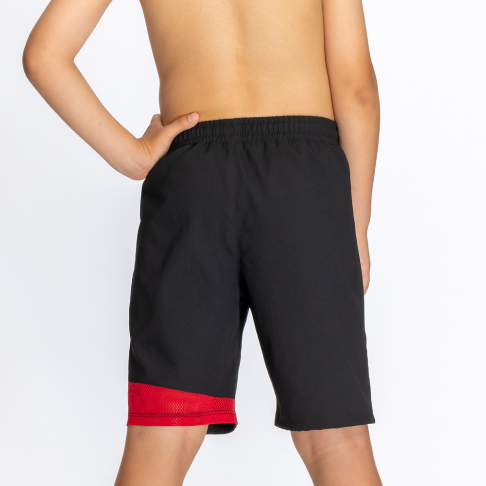 ナイキ（NIKE）（キッズ）スクール水着 ジュニア 男子 水泳 ボレーショーツ 赤 130-170センチ 1991104-005 ウエスト調整可 部活 学校 小学生  競技 競泳 男子