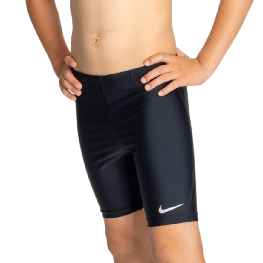 ナイキ（NIKE）（キッズ） スクール水着  ボーイズロングスパッツ 黒 1991102-009 ジュニア 男子 水泳 ウエスト調節可 アスリート スイマー 練習 練習用 