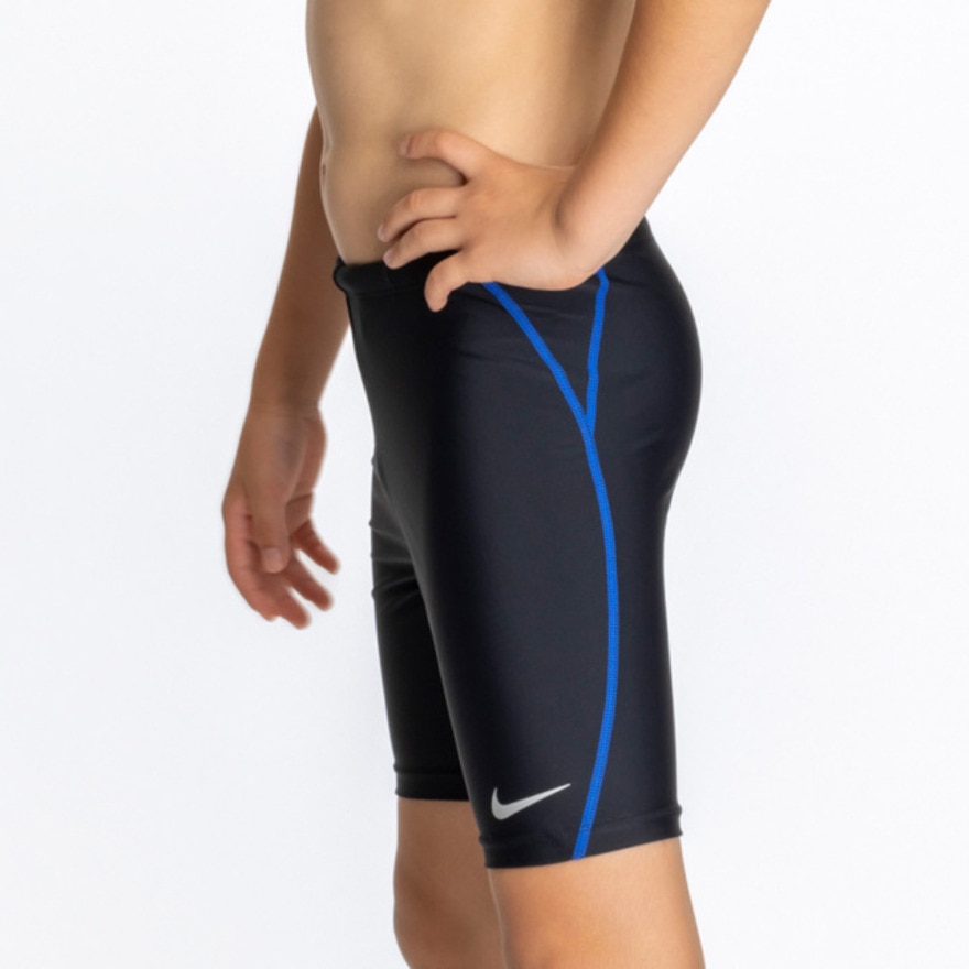 ナイキ（NIKE）（キッズ） スクール水着 ボーイズロングスパッツ 青 120-130センチ 1991102-010 ジュニア 男子 水泳 ウエスト調節可 アスリート スイマー 