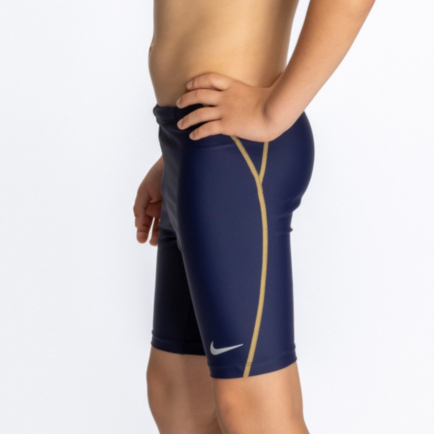 ナイキ（NIKE）（キッズ） スクール水着 ボーイズロングスパッツ ゴールド 120-130センチ 1991102-020 ジュニア 男子 水泳 ウエスト調節可 アスリート 