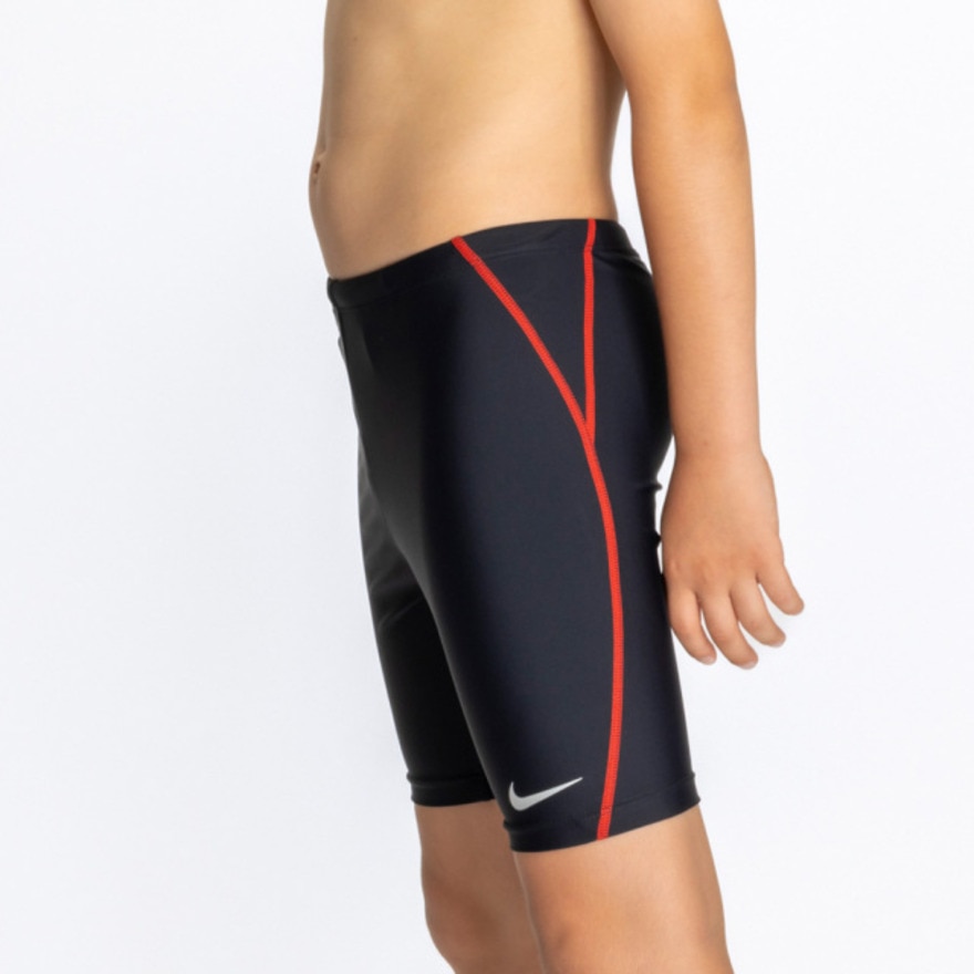 ナイキ（NIKE）（キッズ） スクール水着 ボーイズロングスパッツ 赤 120-130センチ 1991102-005 ジュニア 男子 水泳 ウエスト調節可 アスリート スイマー 