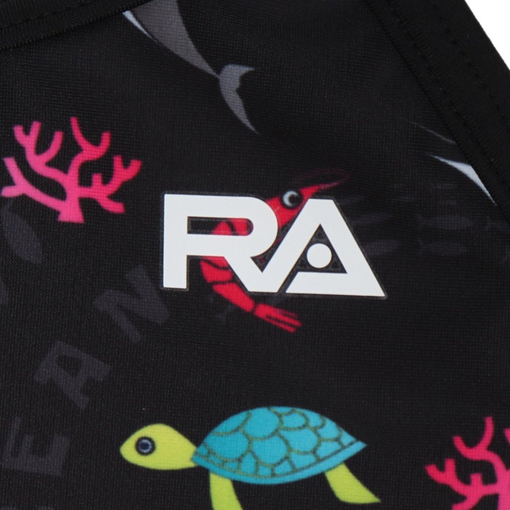 RA（RA）（キッズ）水着 ジュニア 女子 水泳 フレックスバック SEA WORL RA123-FSEAWJR BK