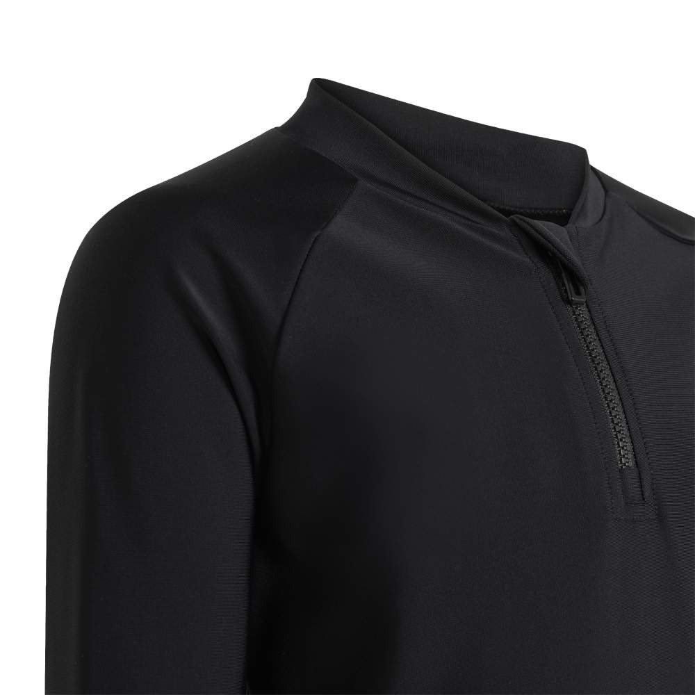 アディダス（adidas）（キッズ）ラッシュガード 水着 ジュニア 水泳 ジップ キッズ 青 120-160サイズ SX826-KB7244 UPF50+ UVカット