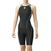 (キッズ)水着 ジュニア 女子 水泳 アクアレーシング ハーフスパッツ 130-140センチ 着やストラップ WA承認モデル ARN-2050WJ BKBU