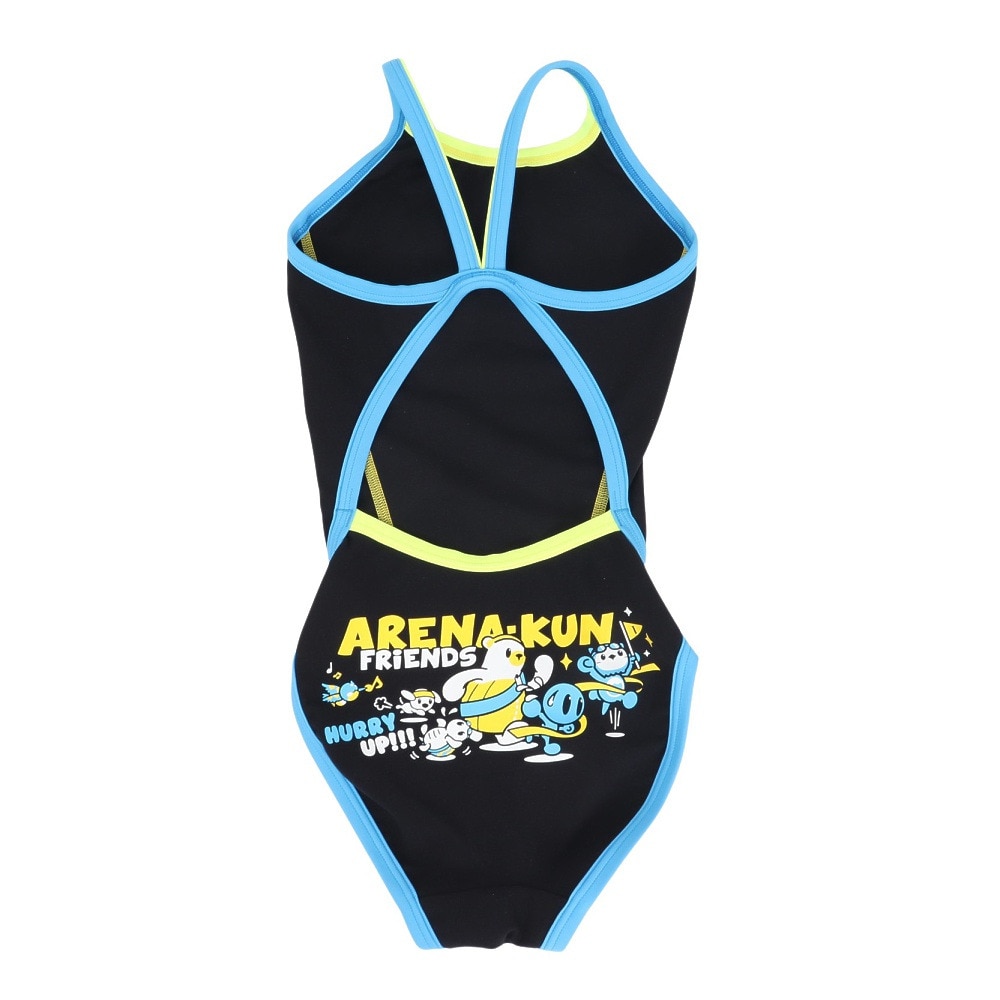 アリーナ（ARENA）（キッズ）競泳水着 ジュニア 女子 水泳 トレーニングワンピース AS5SWM01G BK01